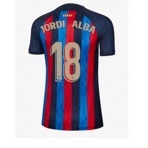 Barcelona Jordi Alba #18 kläder Kvinnor 2022-23 Hemmatröja Kortärmad